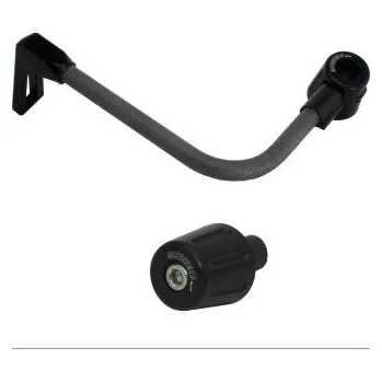 Lever guard ACCOSSATO with black hose and joint left, carbon DE010-046-TP-16