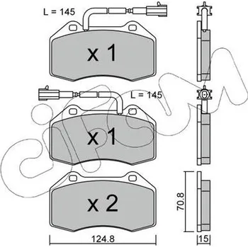 Brzdová destička Sada brzdových destiček, kotoučová brzda CIFAM 822-651-2