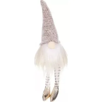 Vánoční dekorace Vánoční skřítek - šedivozlatý ZM1373 - SLEVA 3% s kodem radost25