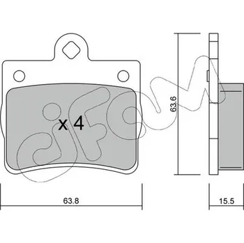 Brzdová destička Sada brzdových destiček, kotoučová brzda CIFAM 822-255-0