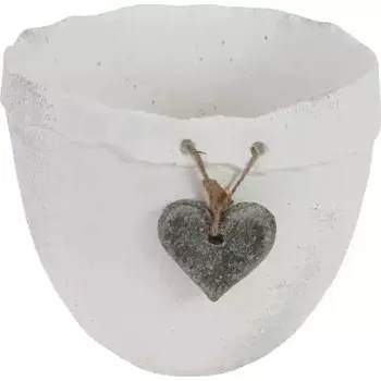 Obal na květináč Autronic Betonový obal na květiny - bílý TD11-00543-4 - SLEVA 3% s kodem radost25