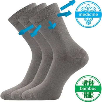 Dámské ponožky Bambusové ponožky Lonka Drbambik šedé Velikost: 43-46 (29-31)