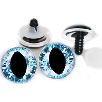 Bezpečnostní očka hadí 3D petrol 14mm (Bezpečnostní očka 3D hadí petrol 14mm)