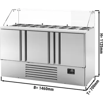 Pizza kámen G.Gastro Saladette (GN) - se 3 dveřmi