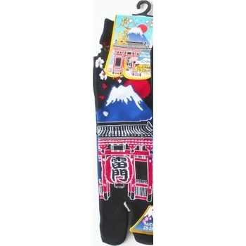 Pánské ponožky Pánské ponožky Tabi s horou Fuji - 5 barev 25 cm - 28 cm (M) černá