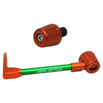 Lever guard ACCOSSATO with green hose and joint left, aluminium DE005-033-TD-12