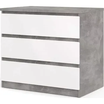 Komoda Komoda Simplicity 235 beton/bílý lesk - SLEVA 3% s kodem radost25