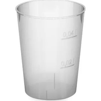 Jednorázové nádobí Kelímek krystal (PS) O43mm 2cl/4cl [10 ks]