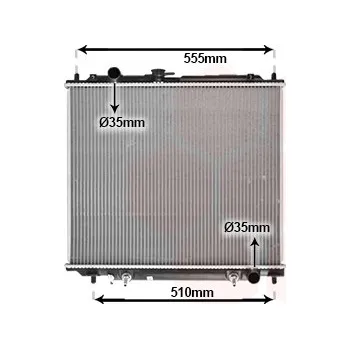 Motor automobilu Chladič, chlazení motoru VAN WEZEL 32002138