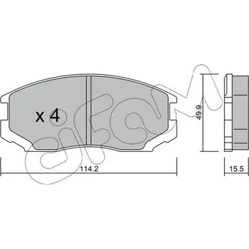 Brzdový systém Sada brzdových destiček, kotoučová brzda CIFAM 822-221-0