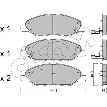 Auto-moto Sada brzdových destiček, kotoučová brzda CIFAM 822-811-0