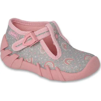Dětská sportovní obuv 110N490 18 - dívčí bačkorky Befado šedé, duha Velikost: 21
