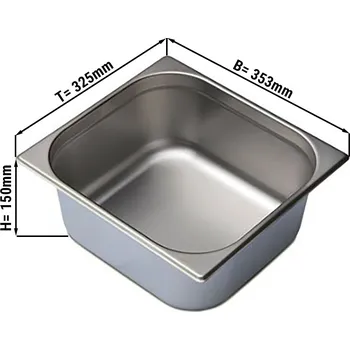 Dóza na potraviny G.Gastro GN nádoba 2/3 - hloubka 150 mm