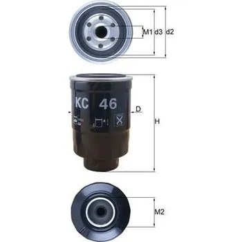 Palivový filtr palivovy filtr MAHLE KC 46