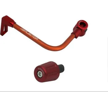 Lever guard ACCOSSATO with orange hose and joint left, aluminium DE005-042-TP-12