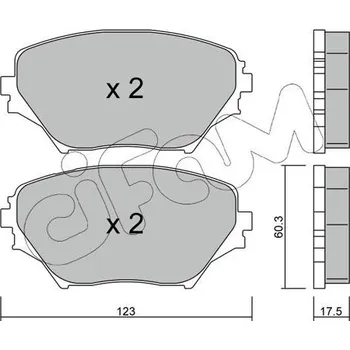 Brzdový systém Sada brzdových destiček, kotoučová brzda CIFAM 822-430-0