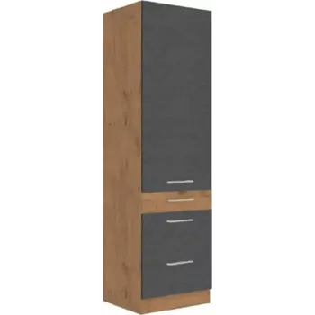 Kuchyňská linka Vysoká skříňka VEGA 60 DKS-210 3S 1F - dub lancelot / šedá matná - doprava zdarma - SLEVA 3% s kodem radost25