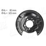 Ochranný plech proti rozstřikování, brzdový kotouč AIC 58905