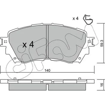 Brzdová destička Sada brzdových destiček, kotoučová brzda CIFAM 822-994-0