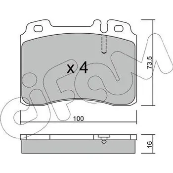 Brzdová destička Sada brzdových destiček, kotoučová brzda CIFAM 822-667-1