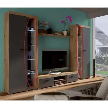 Obývací stěna 4-bodové LED osvětlení NESEBAR, bílé podbarvení - SLEVA 3% s kodem radost25