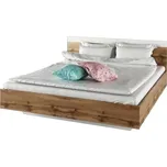 Manželská postel GABRIELA, 180x200, dub Wotan / bílá - SLEVA 3% s kodem radost25