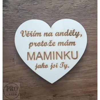 Dřevěné srdíčko pro maminku