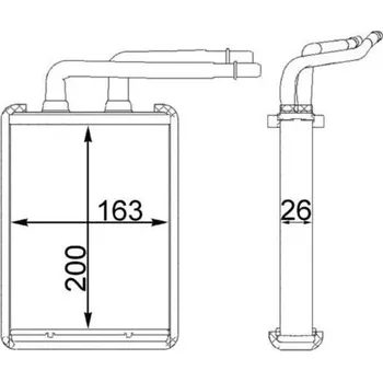 Výměník tepla Vymenik tepla, Vnitrni vytapeni MAHLE AH 221 000S