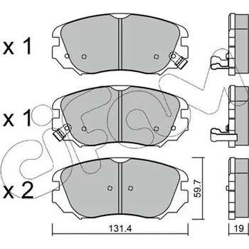 Auto-moto Sada brzdových destiček, kotoučová brzda CIFAM 822-841-0