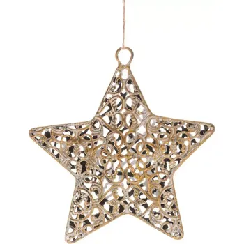Vánoční dekorace Hvězda kovová UM0934 COP - SLEVA 3% s kodem radost25