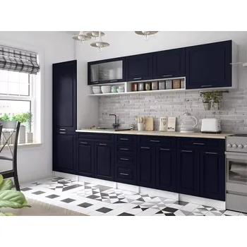 Kuchyňská linka Kuchyňská linka Brigita 300 tmavě modrá MAT - doprava zdarma - SLEVA 3% s kodem radost25