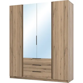 Šatní skříň Šatní skříň KAJA 2F 2LU 3S | 200 cm | se zrcadly | VYSOKÁ | evoke