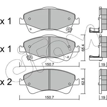 Auto-moto Sada brzdových destiček, kotoučová brzda CIFAM 822-878-0