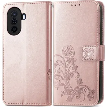 Pouzdro na tablet VSECHNONAMOBIL 54460 ART FLOWERS Peněženkový kryt Huawei Nova Y70 světle růžový