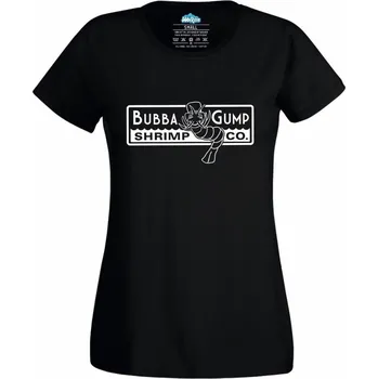 Dámské tričko Bubba Gump Shrimp co. (Skladem XS-4XL) (Velikost: 4XL, Barva: Černá)
