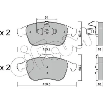 Auto-moto Sada brzdových destiček, kotoučová brzda CIFAM 822-803-0
