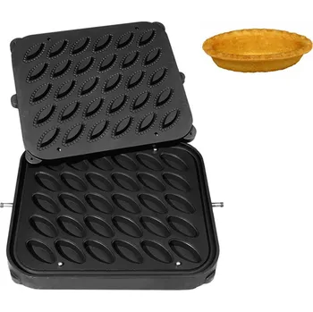 Vaflovač G.Gastro Commercial Tartlet Machine Plates for TMPIC – Oval - 30-hole - 67×34 mm