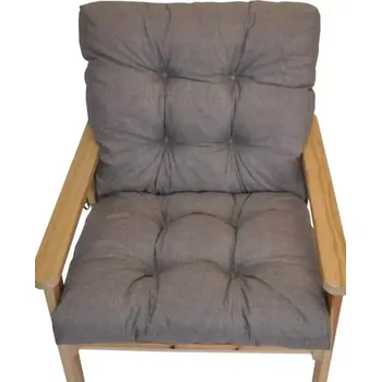 Podsedák Polstr na křeslo s nízkým opěradlem - šedý melír - SLEVA 3% s kodem radost25