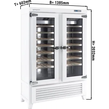 Vinotéka G.Gastro Lednice na víno 640L - bílá - se 2 skleněnými dveřmi