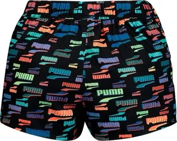 Dámské plavky PUMA Swim Women Printed High Waist Shorts 1P 938060-01 Black