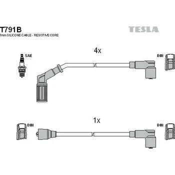 Autoelektrika Sada kabelů pro zapalování TESLA T791B