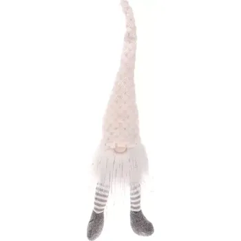 Vánoční dekorace Vánoční skřítek se svítícím nosem - bílý ANE8772 - SLEVA 3% s kodem radost25