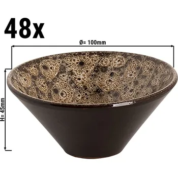 G.Gastro (24 Kusů) SABANA - Miska - Ø 10 cm 100 ml - hnědá / bílá