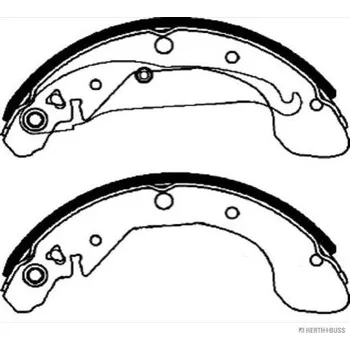 Brzdová čelist Sada brzdových čelistí HERTH+BUSS JAKOPARTS J3500909