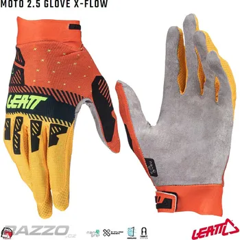 Moto rukavice Rukavice Leatt Moto 2.5 X-Flow Glove Citrus 2024 12 - XXL