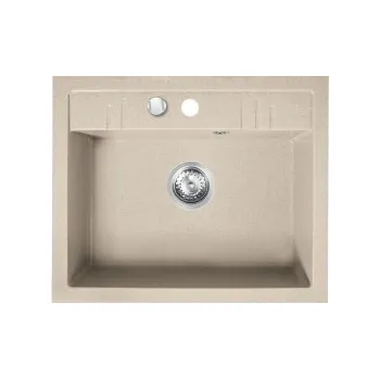 Kuchyňský dřez Novaservis Dřez granitový, písek, s přepadem z dřezu DRGM1/48/58SA