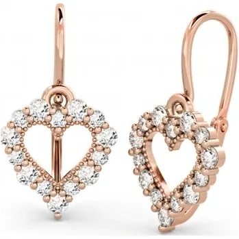 Šperk Couple, Dětské náušničky Sweetie, růžové zlato a zirkony, 585-66-3-0356.4C00.0.00.001.14