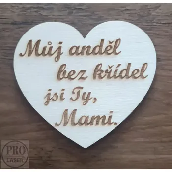 Dřevěné srdíčko mami