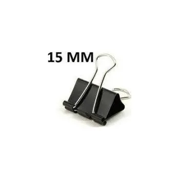 Kancelářská sponka Klip Binder černý 15 mm /E38566/