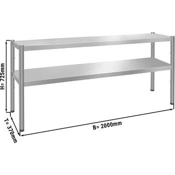 Vinotéka G.Gastro Nástavný regál PREMIUM 2,0 m - se 2 policemi vysokými 0,7 m